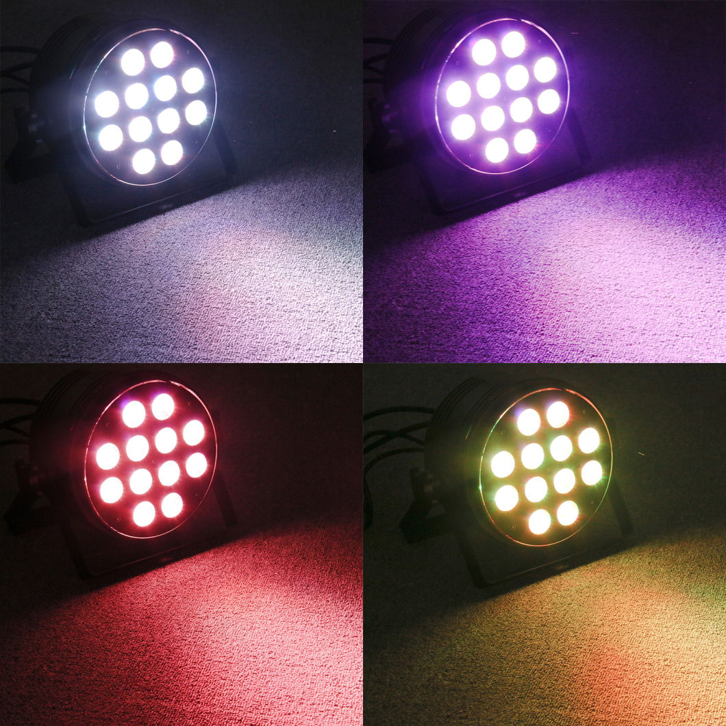 12 PCS Colorful Mini LED Cast Aluminum Stage PAR Light