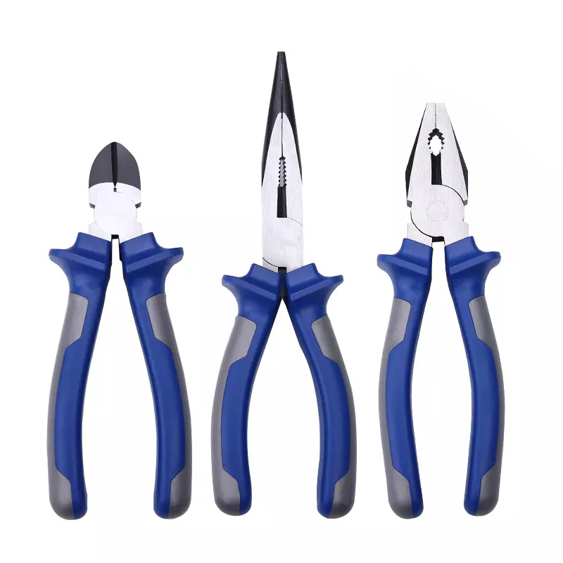 PVC Handle Combination Pliers with Side Cutting Jaws