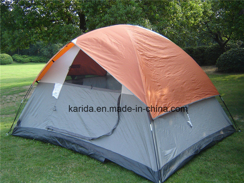 4p Double Layers Half Cover Camping Tent