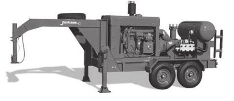 40000psi (2758bar) 174HP (130KW) Diesel Unit Super High Pressure Water Blasting Machine