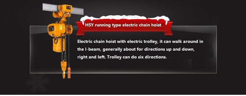 380V 3 Phase Electric Chain Hoist with Hand Trolley for Lifting Winch