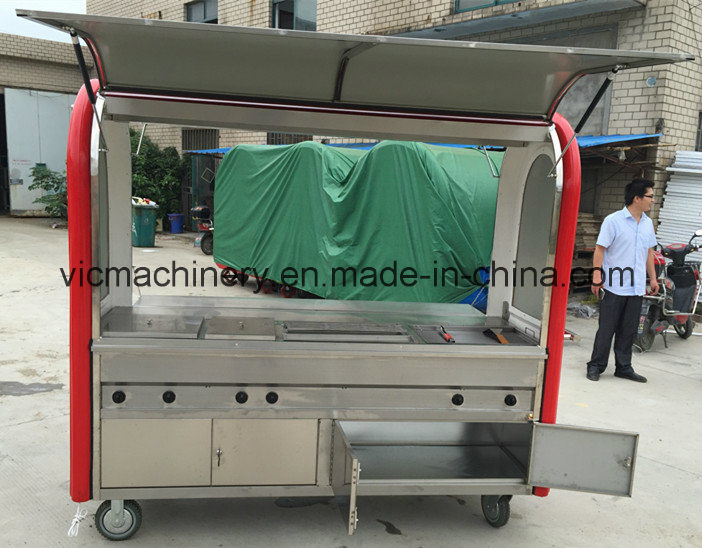 2018 Newest flat hand push food cart for sale