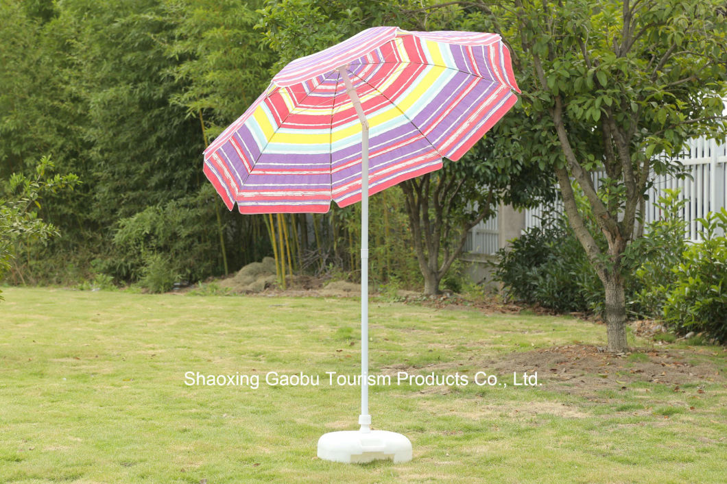 Steel Beach Umbrella with Tilt Made by No Woven