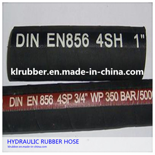 4sh High Pressure Spiral Reinforced Rubber Hydraulic Hose with Fitting