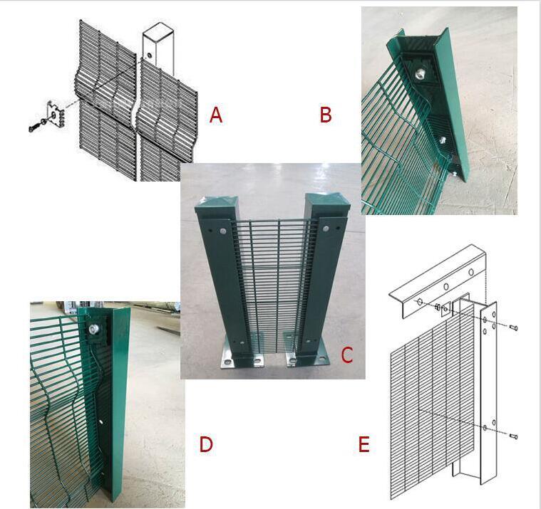 2*2.5m Galvanized Steel Welded Mesh Fencing for Railway