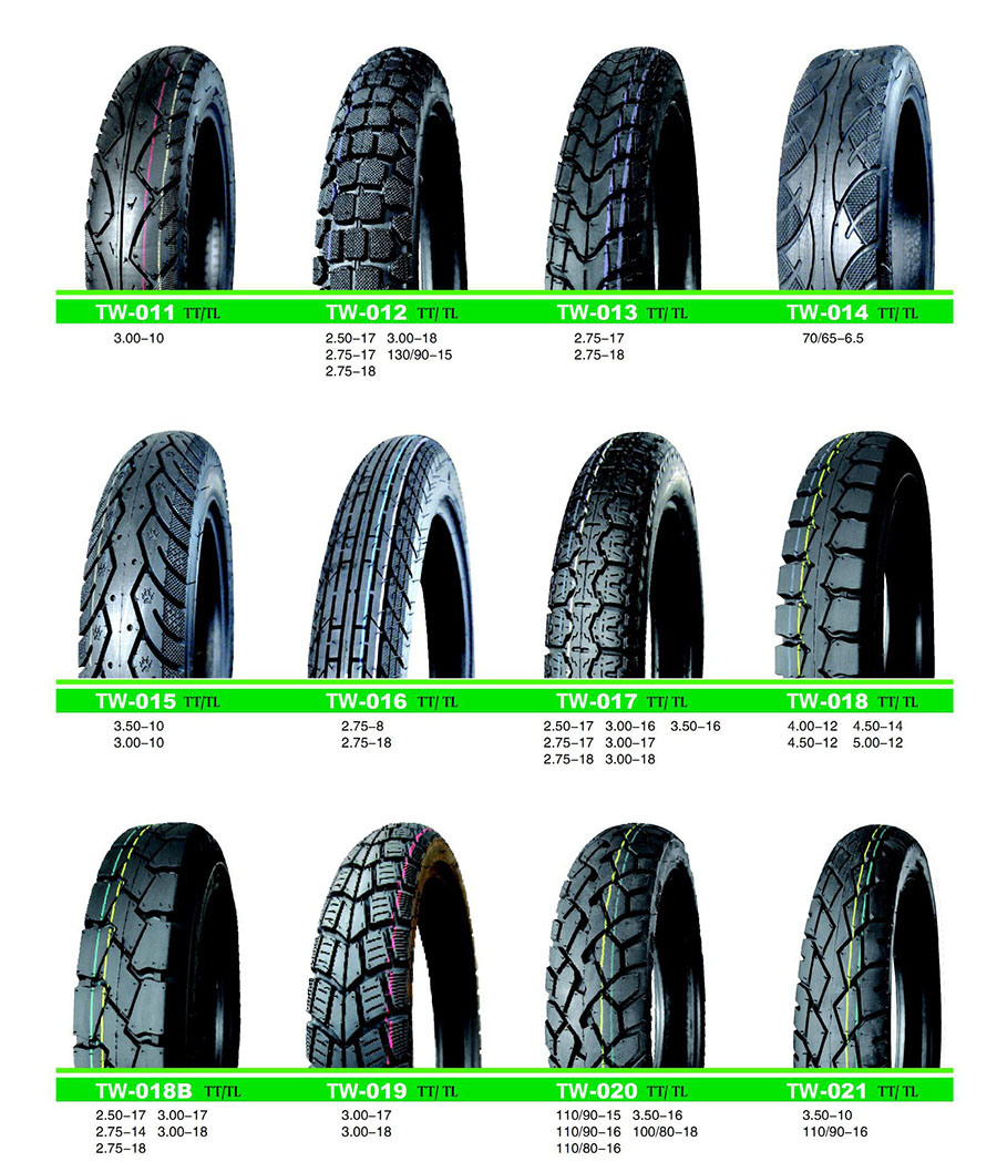 Tubeless Motorcycle Tyre 110/90-16, 3.50-10