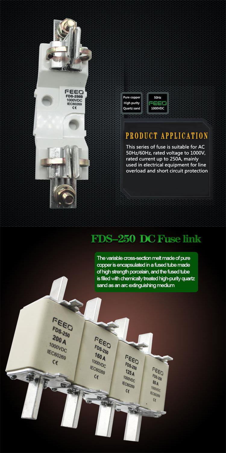 Ce Solar Power Application Miniature Fuse Links Disconnecting Fuse 125A with High Quality