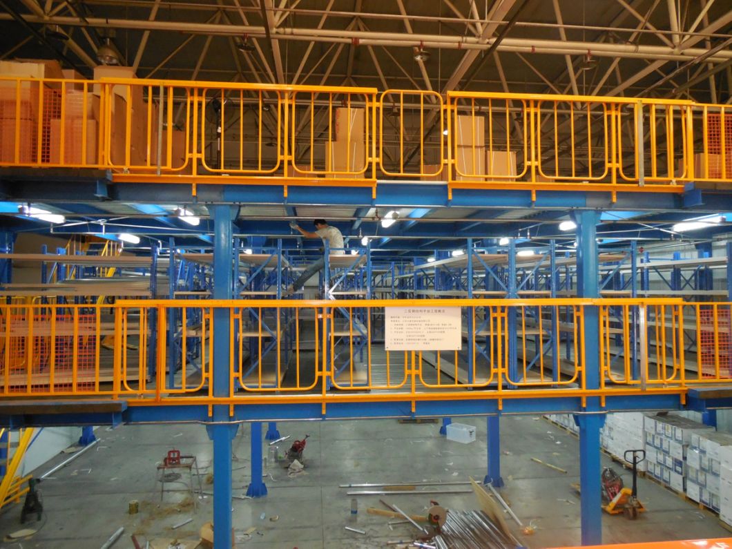 Steel Structure Mezzanine Floor Platform for Industrial Warehouse Storage