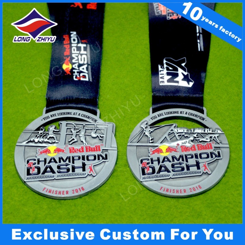 Custom 3D Gold Silver Bronze Medal Sports Day Medal Metal Gold Medal with Neck Ribbon