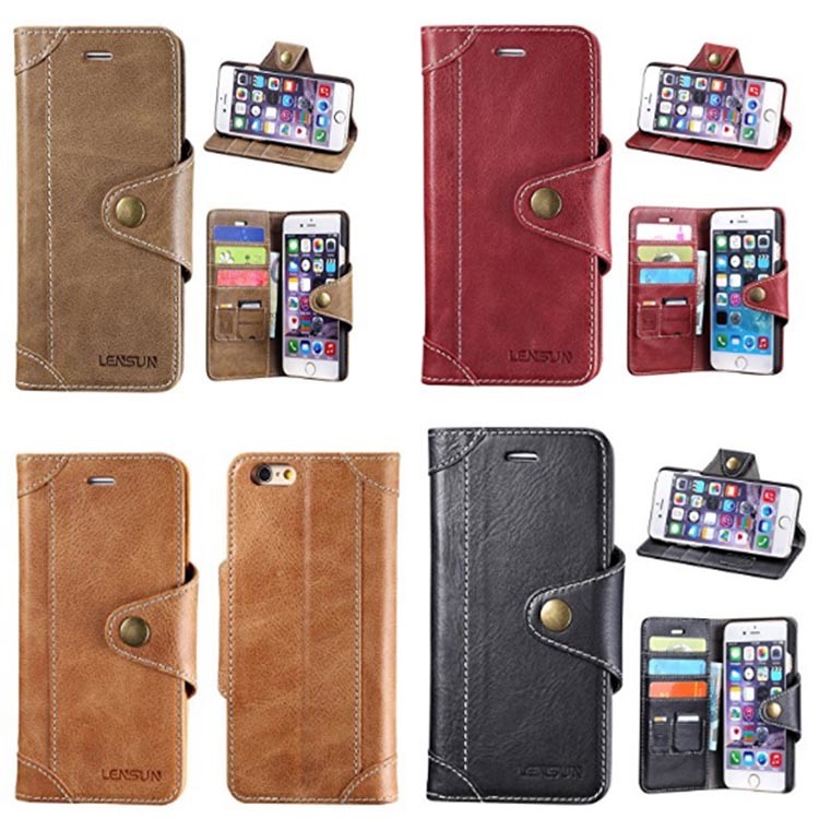 Multi-Color Genuine Leather Mobile Phone Cover Case for iPhone7