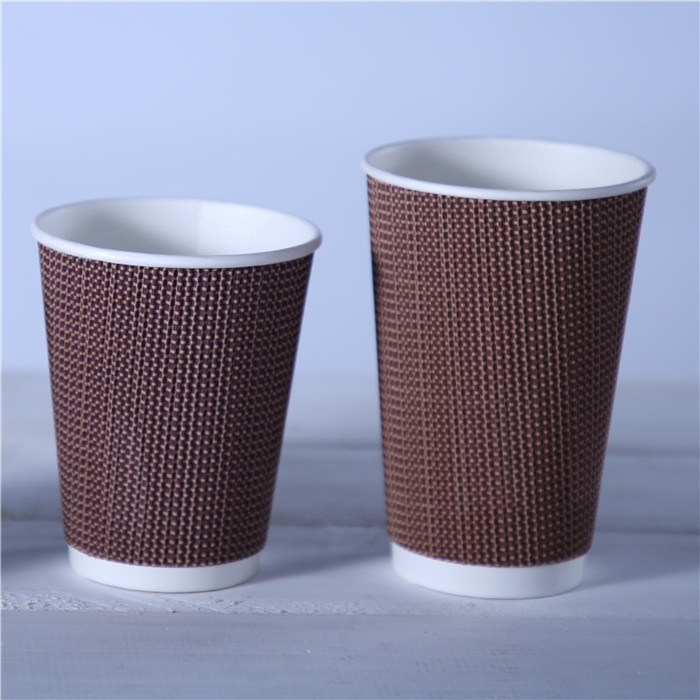 Custom Printed Simple Embossed Coffee Paper Hot Cup