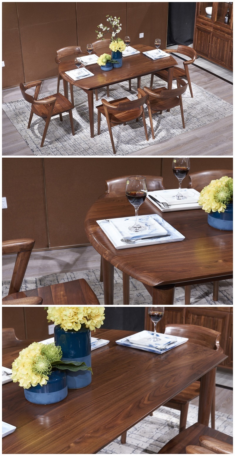 Luxury Walnut Wood Dining Table for Dining Room Set (HCD01)