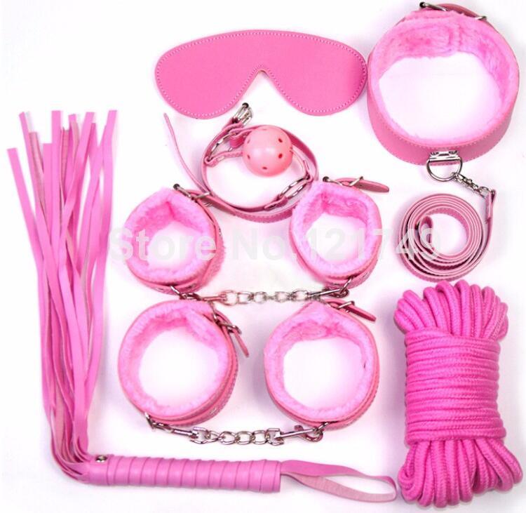 5 Set/Lot Sex Bondage Kit Set 7PCS Adult Sex Game Toy Bed Restraint System Sexy Product Fetish Erotic Sex Toy for Couple Toys