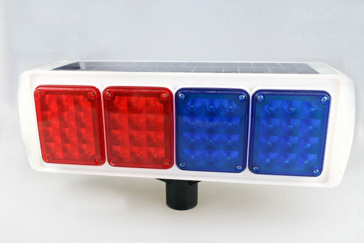 Economic Red and Blue Solar Strobe Warning Light