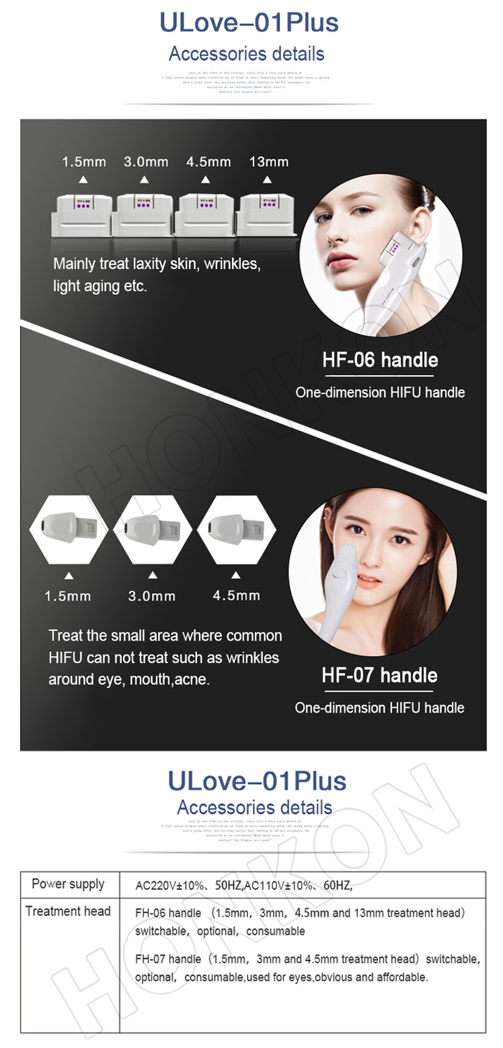 9 Treatment Heads! ! ! Hifu Skin Tighten Ultrasonic Medical Salon Machine