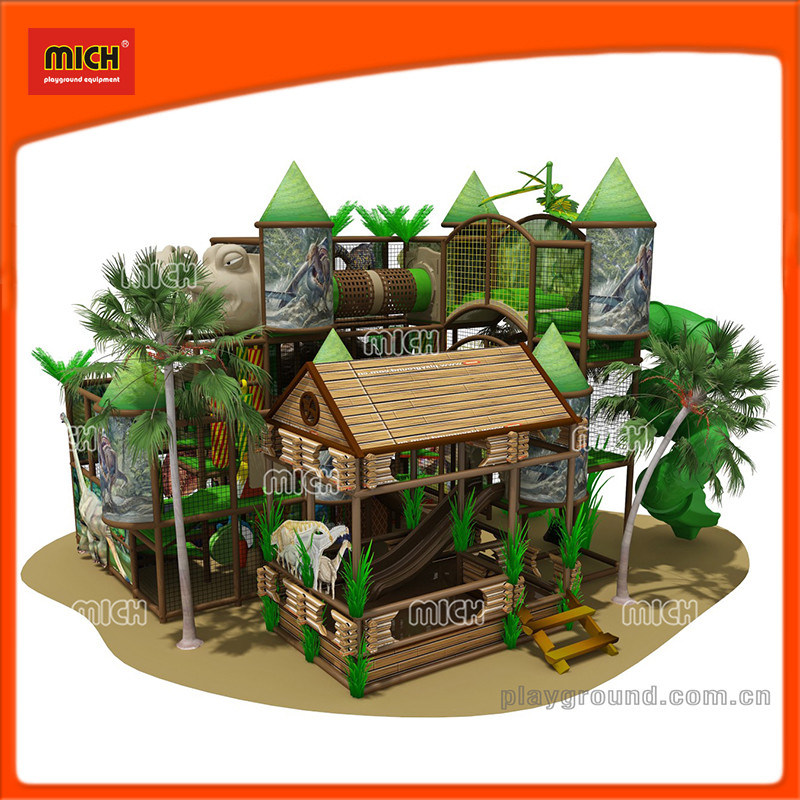 Jungle Style Wooden Play House Indoor Outdoor Play Equipment