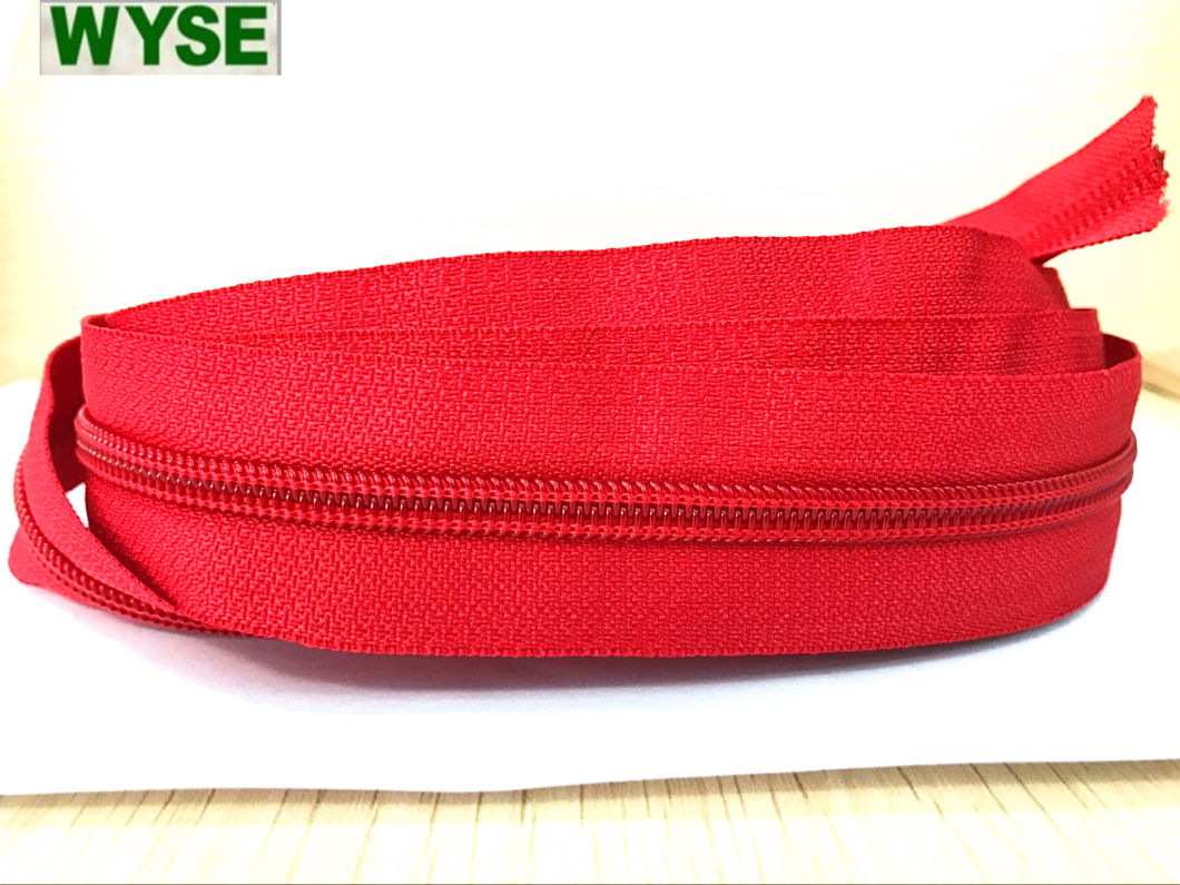 Wholesale #5 Long Chain Nylon Zipper for Bags Shoes Garments