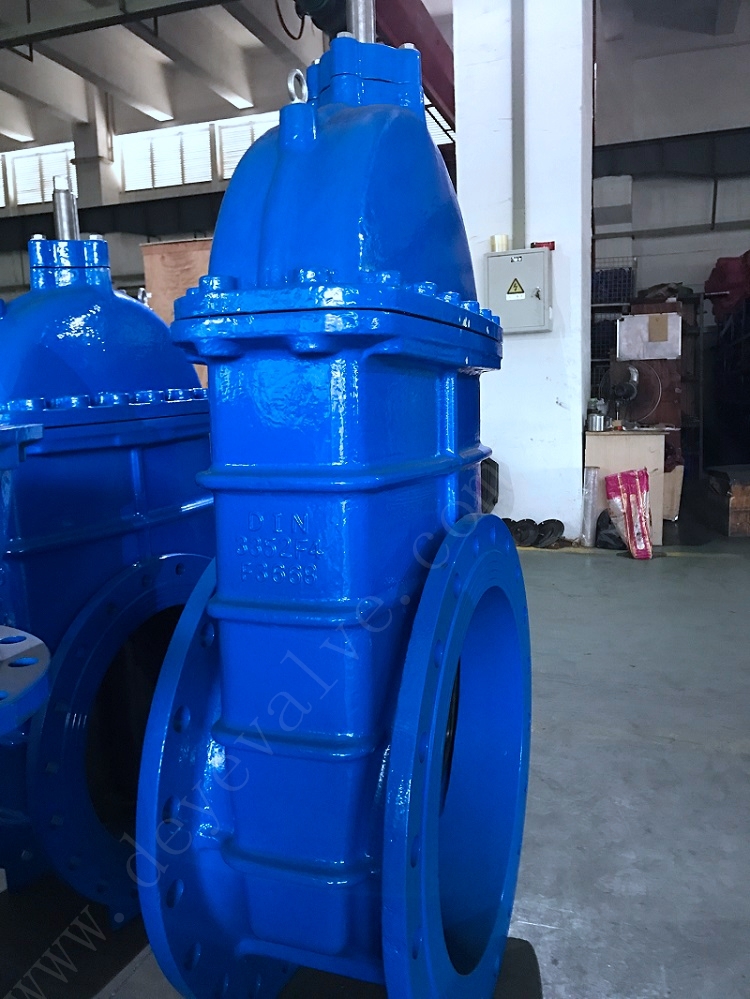 DIN Pn16 Industrial Ductile Iron Flanged Gate Valve for Drinking Water