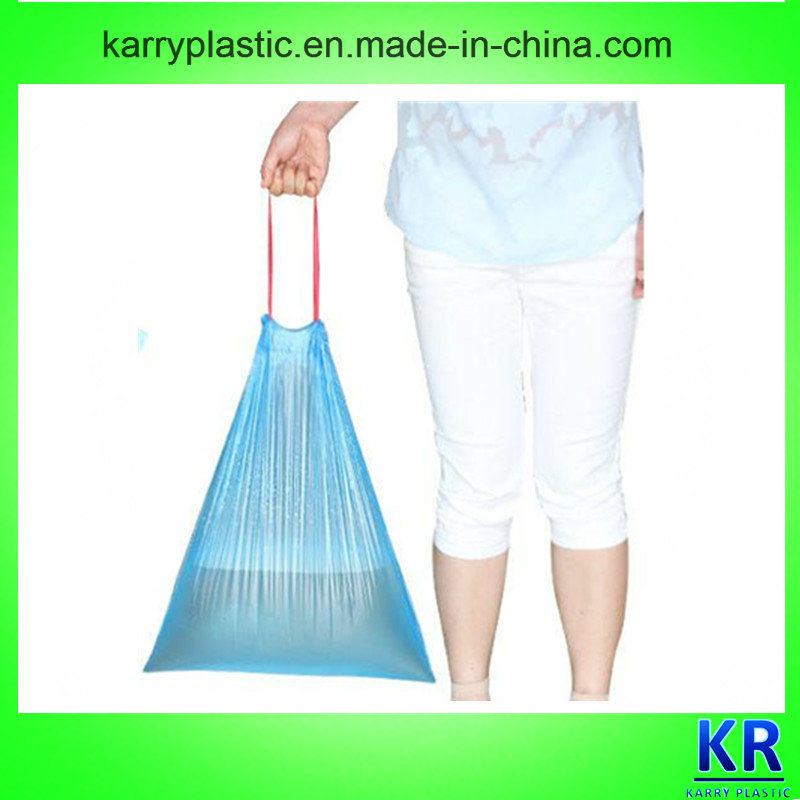 Tie Handle Heavy Duty Plastic Trash Bag with Drawtape