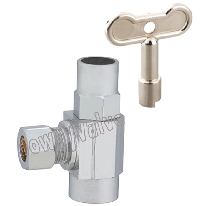 Brass Multi Turn Angle Stop Valve with Loose Key