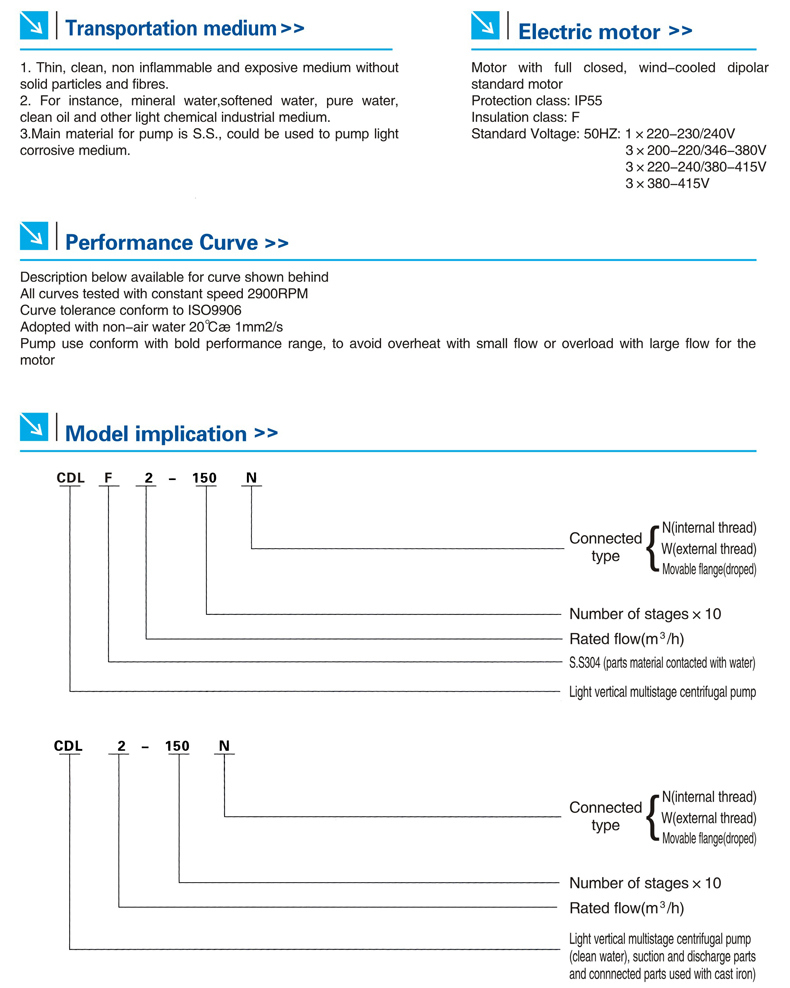 Stainless Steel High Head Good Price Vertical Multistage Centrifugal Pump