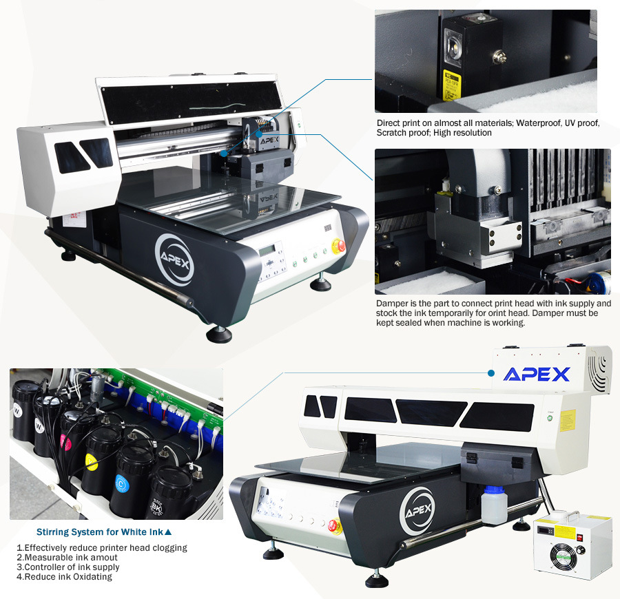 UV Digital Printer Machine on Wood/ Paper/ Plastic/ Acrylic Printing