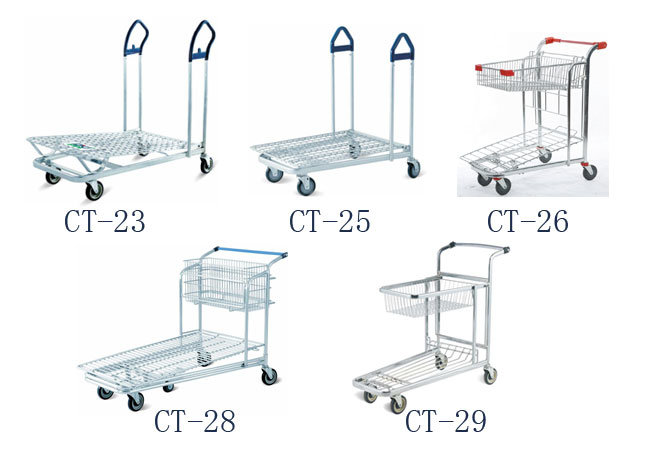 Cheap Powder Coated Carbon Steel Warehouse Trolley (CT-023)