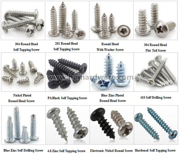 Grade 8 Hex Socket Pan Head Self Tapping Screw with Flat Point