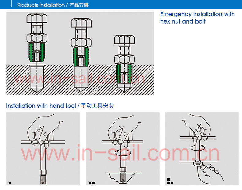 Carbon Steel Ensat 302 Slotted Self-Tapping Inserts Nut