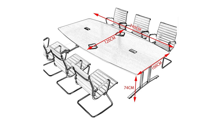 Discussion Melamine Meeting Office Desk Conference Contracted Office Table