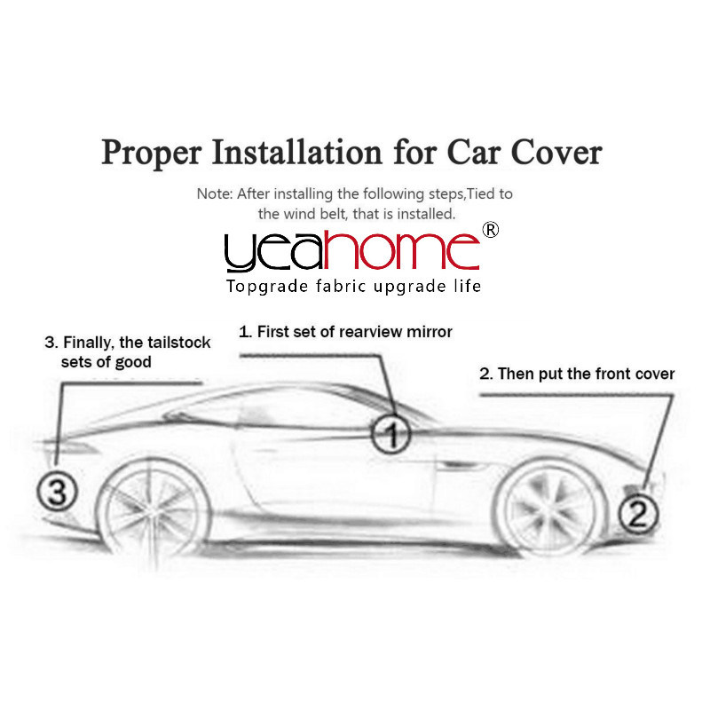 Universal Waterproof Car Cover. All Weather Vehicle Storage Protection (Indoor Dust, Outdoor Rain, Winter Snow, Sun)