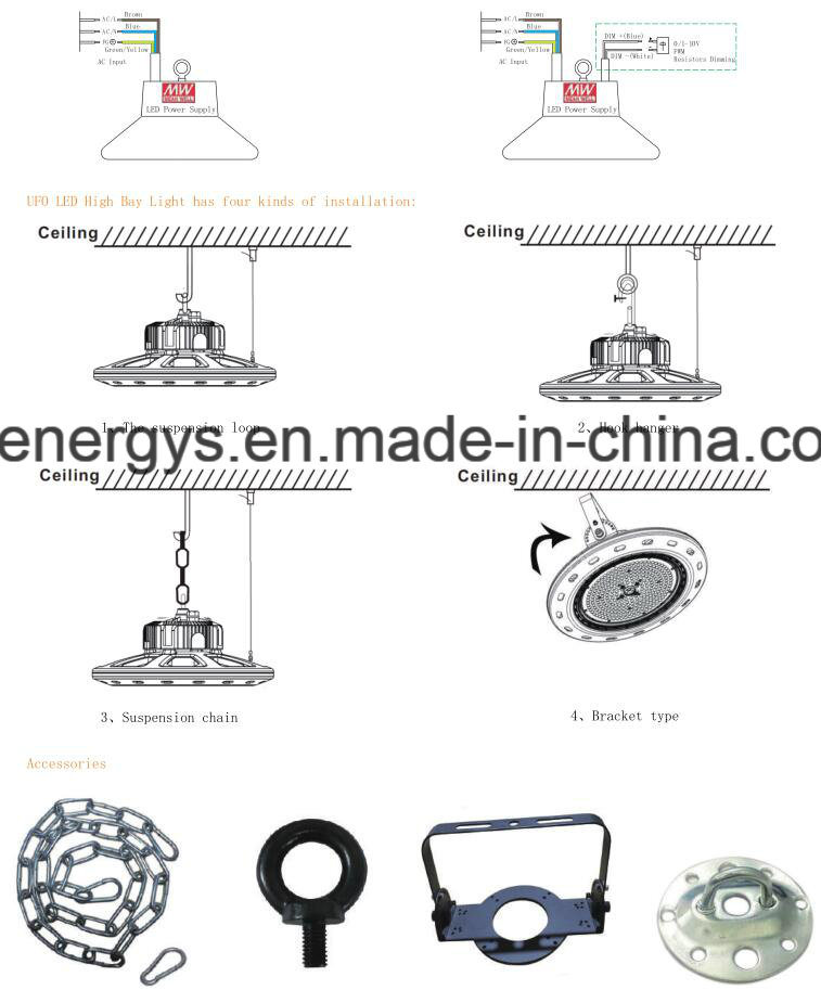 LED Highbay Light Warehouse Lighting 100W LED UFO Highbay Light