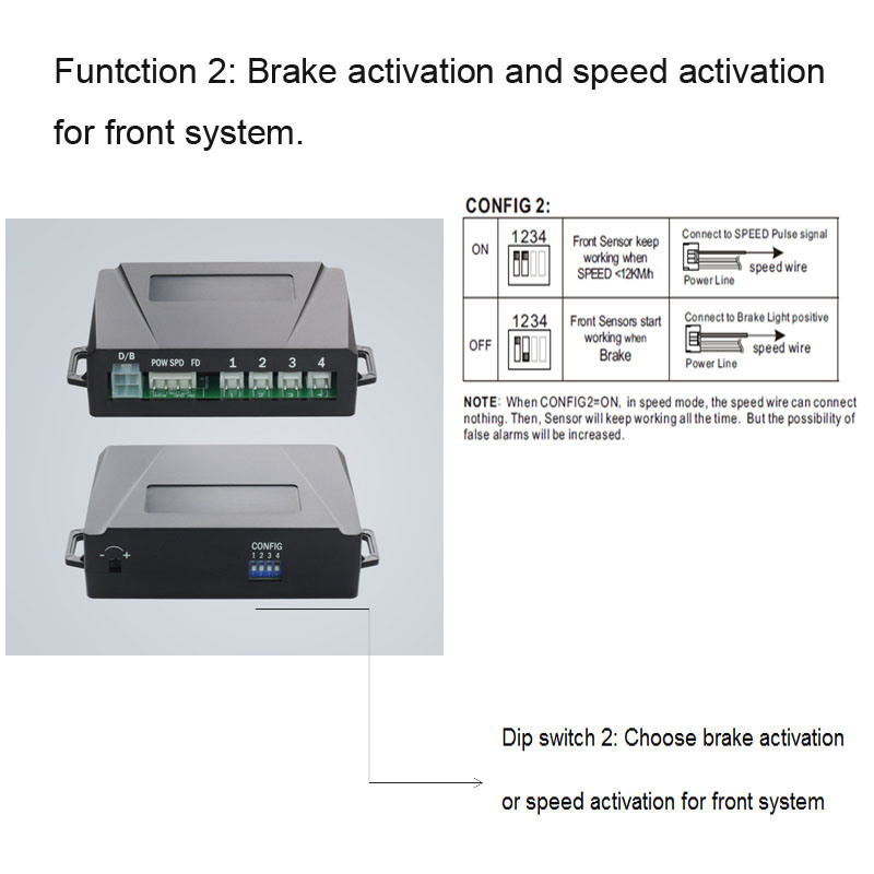 Truck Bus Front Parking Sensor System with LED Display and Beeper Alarm