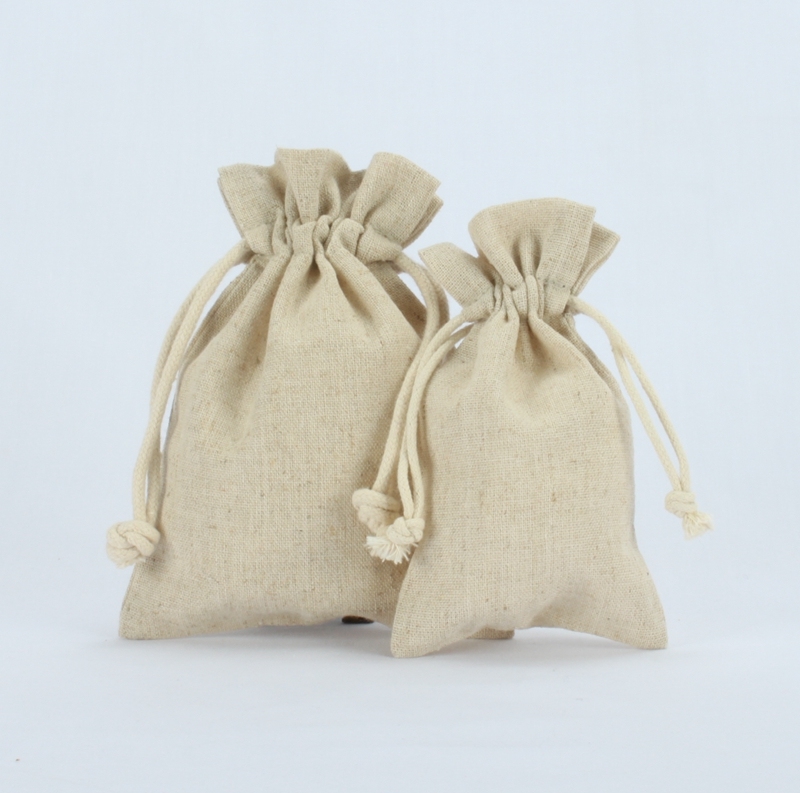 Wholesale Burlap Handbag Drawstring Gift Pouch Bag Jute Bags (1706)