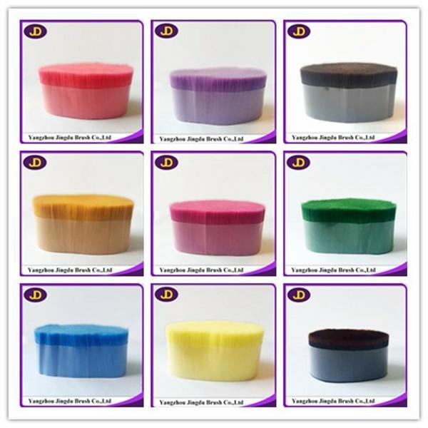 White Boiled Bristle Color Pet Hollow Filament