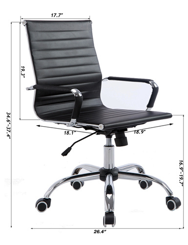 Classic PU Leather Swivel Office Visitor Manager Meeting Chair Manufacturer Furniture