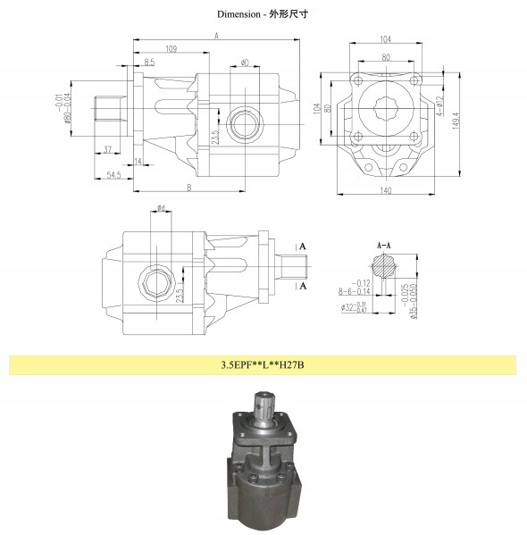 CE Proved Chinese External Hydraulic Gear Oil Pump