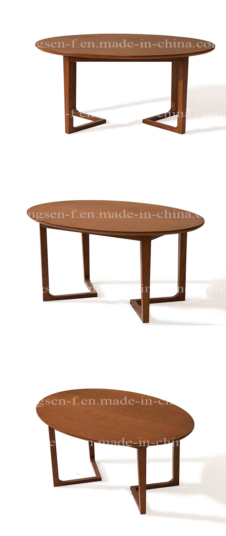 2017 Modern Style Solid Wood Oval Coffee Table for Sale