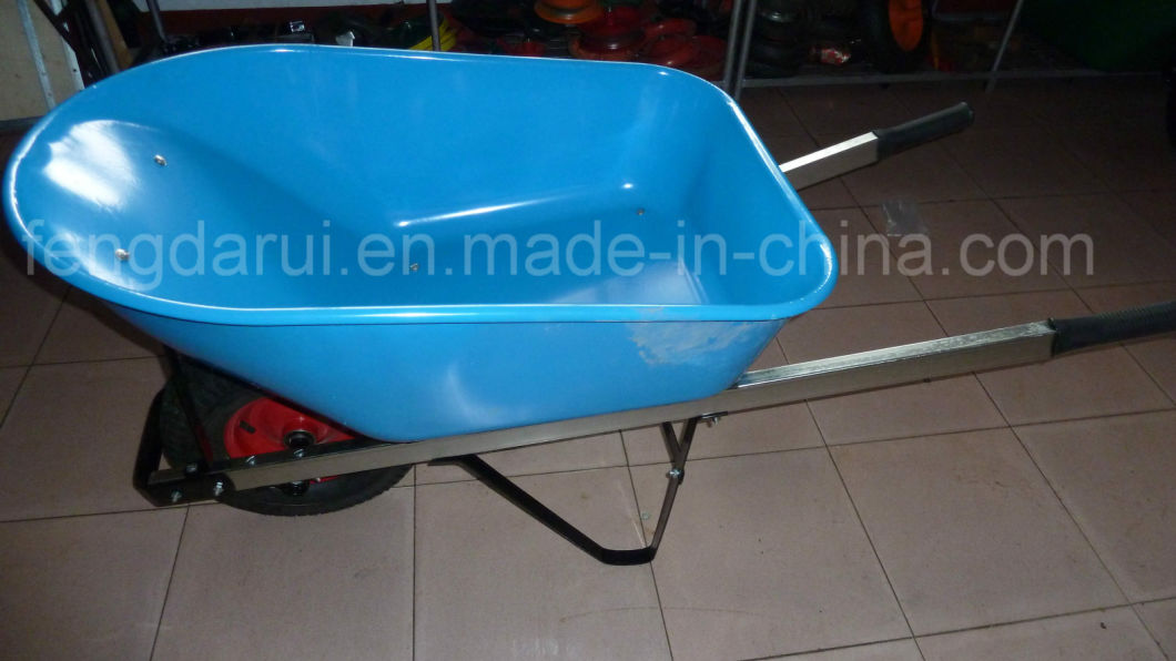 Heavy Duty Square Handle Steel Tray Builder's Wheel Barrow (WB8602)