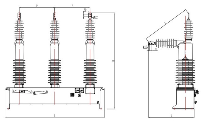 Outdoor Intelligent Permanent Magnet 12kv Vacuum Circuit Breaker