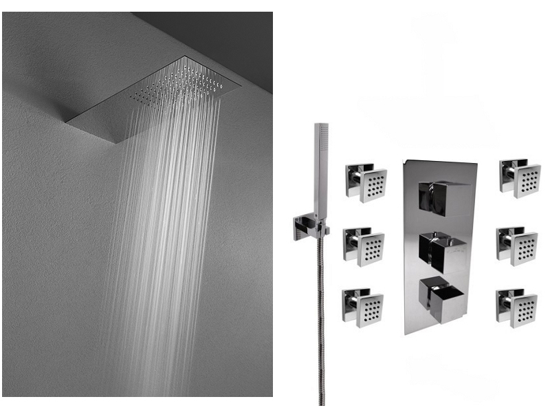 Slim Stainless Steel Wall Mounted Rainfall Shower Head