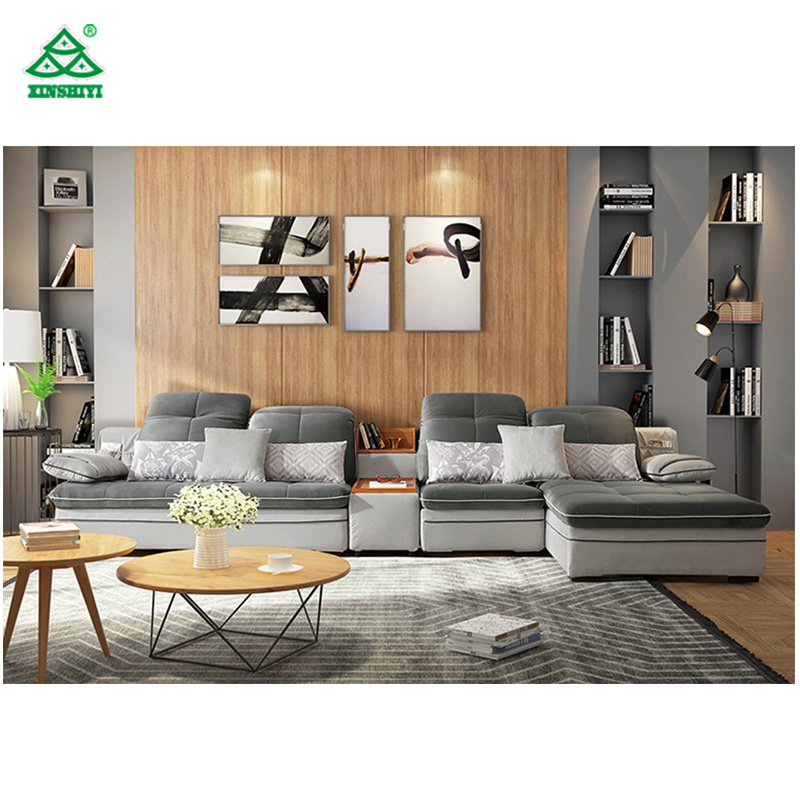 Contemporary Reception Living Room Sofa Set L Shaped Sofa Large Size Eco - Friendly