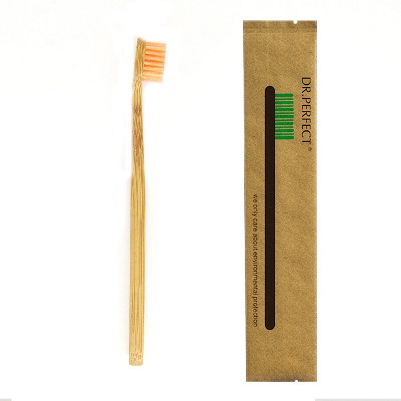 Dental Care Organic Recycled Cardboard Packaging Wooden Bamboo Toothbrush