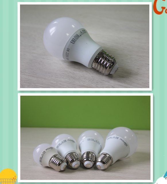 7W E27 LED Light Bulb Lamp with Aluminum Plus PBT Plastic