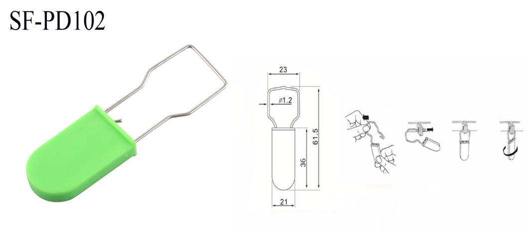 Security Wire Padlock Seal Can Printed Logo and Series Number