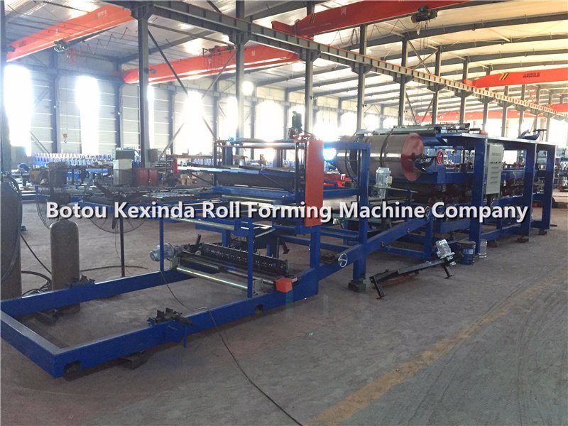 EPS Sandwich Panel Roll Forming Machine PU Coated Roofing Tile Sandwich Forming Machine