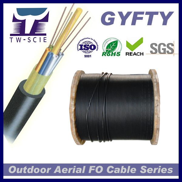 12 Core Non-Metallic Aerial Fiber Optic Cable GYFTY