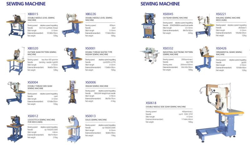 Seated Type Double Thread Inseam Industrial Shoe Sole Stitching Machine