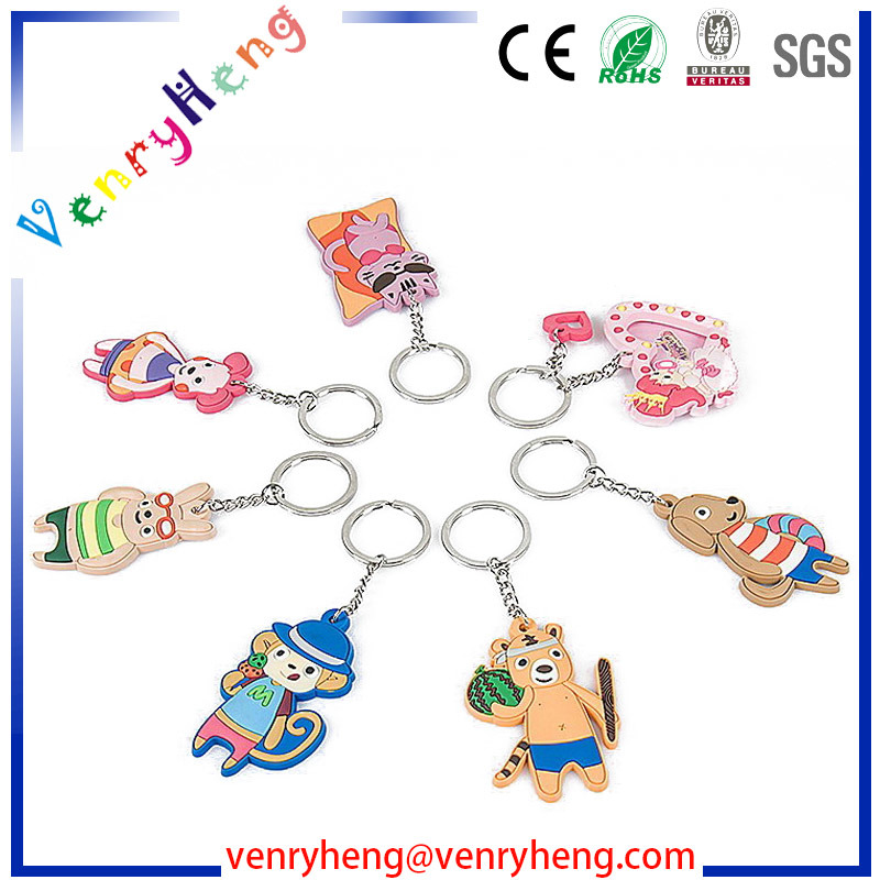 3D/2D Custom Silicon Rubber Keychain for Promotional Gift