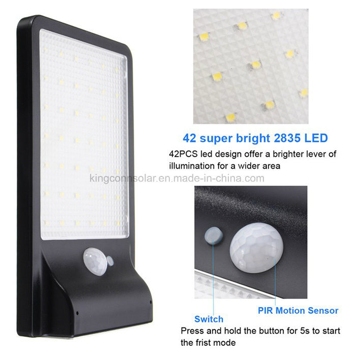 Waterproof Outdoor Solar Lamp Solar LED Garden Light with Motion Sensor Solar Wall Light